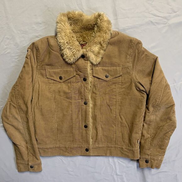 Gemini Cropped Corduroy Faux Jacket Woman's Size L - Picture 1 of 6